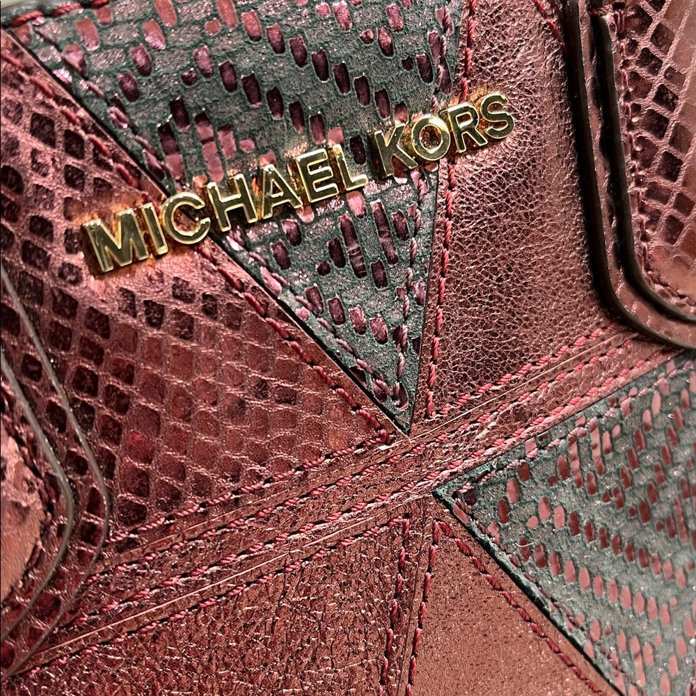 Michael Kors Adele Patchwork Crossbody Bag Euc - image 5